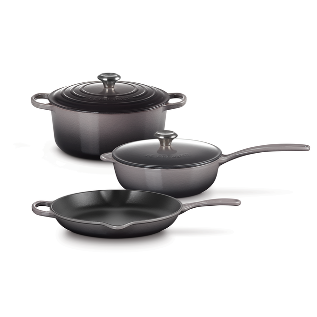 5-Piece Enamelled Cast Iron Cookware Set, view 1